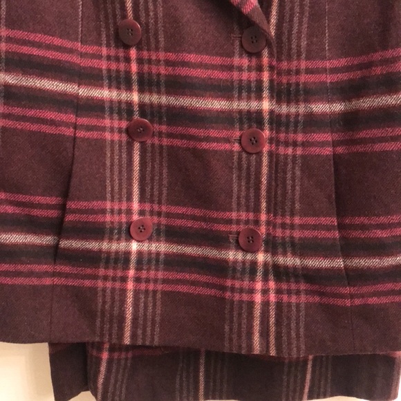 Talbots Burgundy and Pink Plaid Dress - Picture 2 of 8